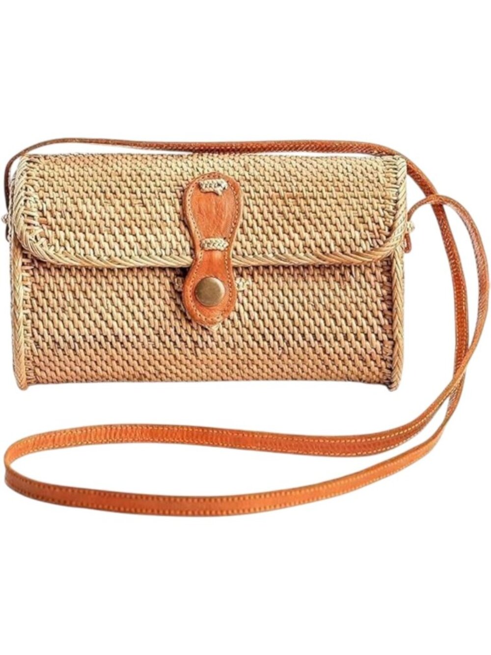 Handmade Wicker Crossbody Bag | Stylish Rattan Purse for Everyday Use